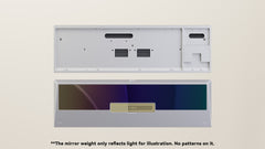 Anodized Silver Mirror Chroma SS Weight PVD Golden Badge