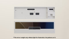 Spray-coated White Mirror Dusk SS Weight PVD Black Badge