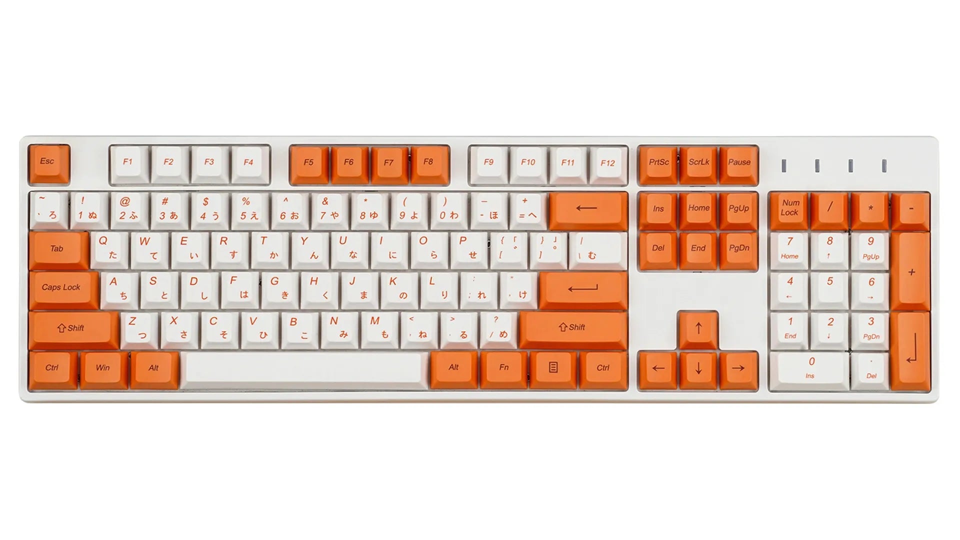KBDFans Cherry Orange & White Japanese Keycaps