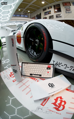 OK-1 Keyboard White Edition with Liberty Walk packaging and LB Works car