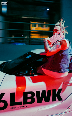Original Konbini Liberty Walk OK-1 Keyboard lifestyle shot on LBWK modified car