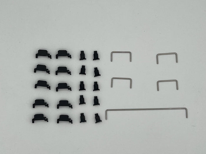 Cherry Clip-In Stabilizers for Mechanical Keyboards - Cherry PCB Clip-In stabilizers kit features black housing wi
