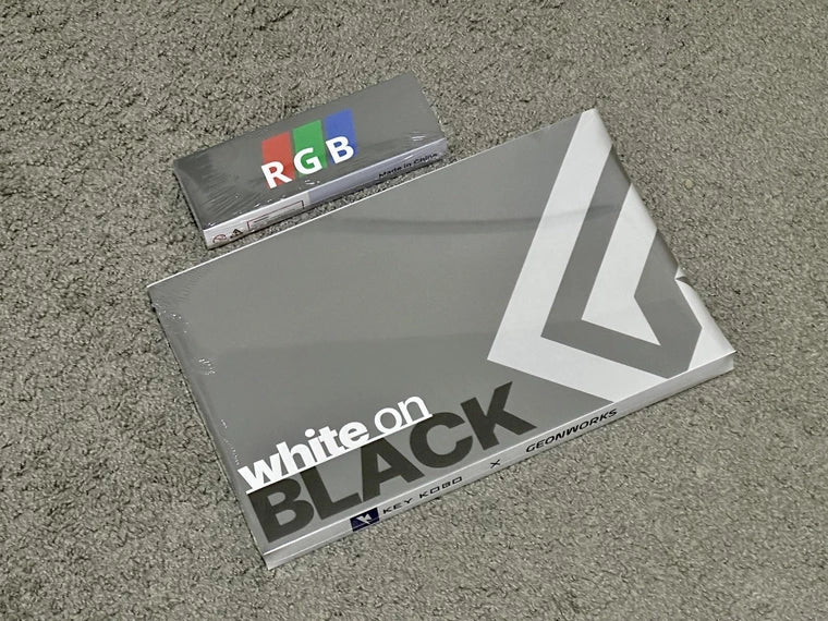 [KFA MARKETPLACE] KEYKOBO X GEON WOB (White on Black) + RGB Kit Sealed - KeebsForAll