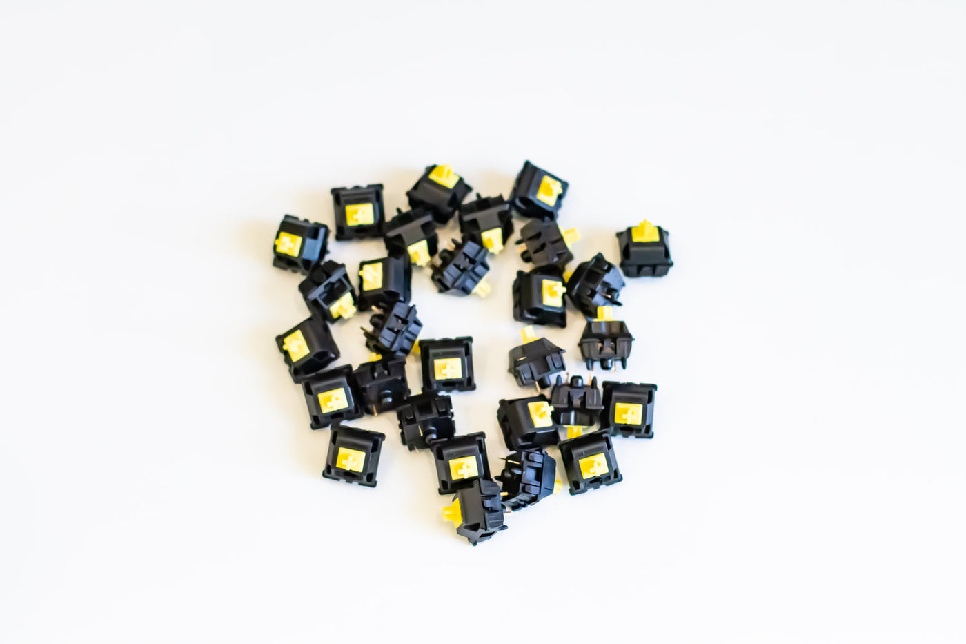 Need a bit heavier switch than the reds? Then try the silent yellows, sound the same, but feel a bit heavier