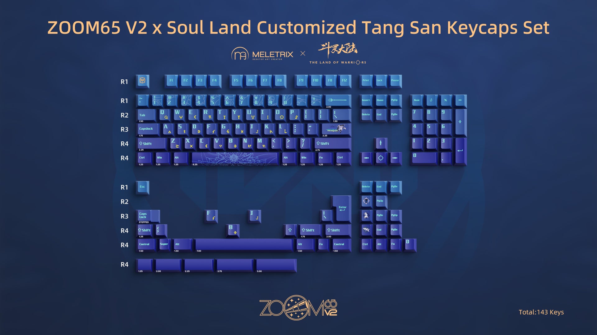 [Group Buy] ZOOM65 V2 x Soul Land Series Add-Ons by Meletrix - KeebsForAll