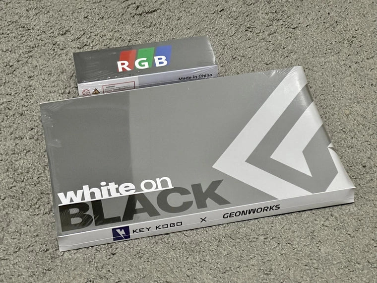 [KFA MARKETPLACE] KEYKOBO X GEON WOB (White on Black) + RGB Kit Sealed - KeebsForAll