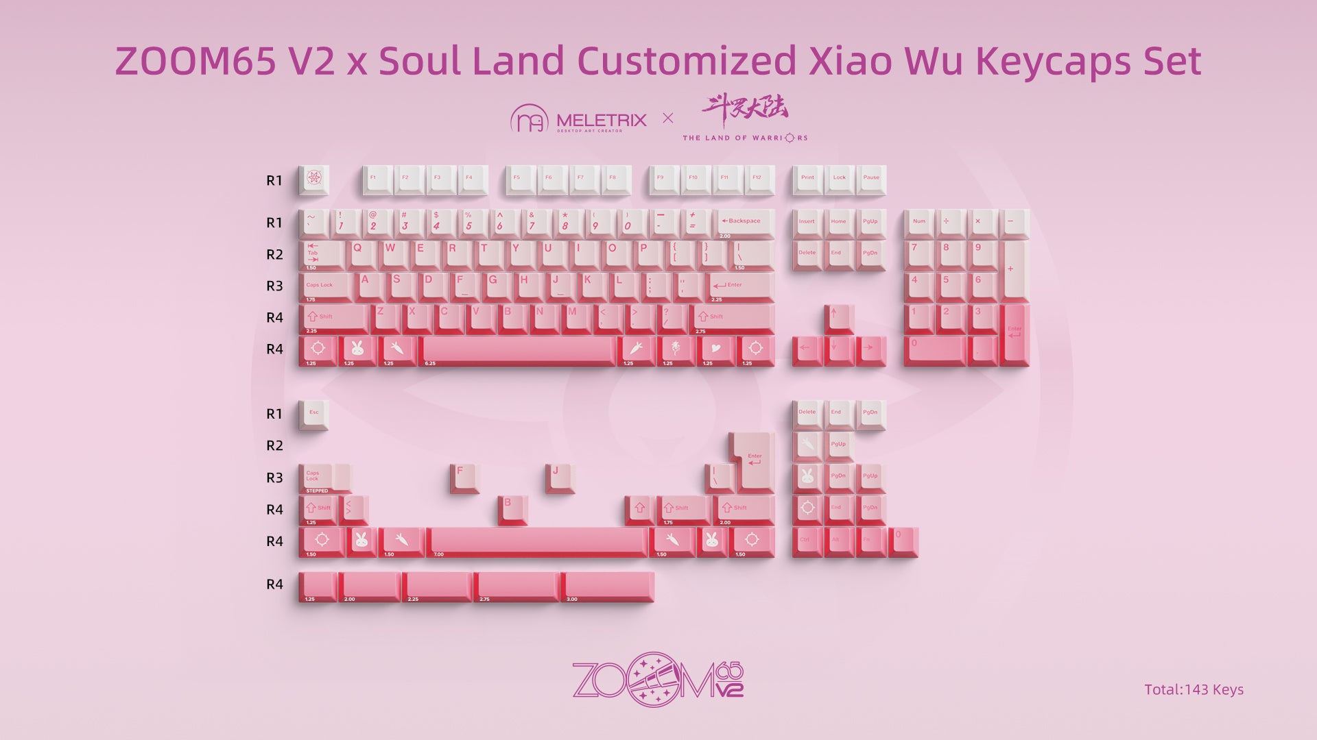 [Group Buy] ZOOM65 V2 x Soul Land Series Add-Ons by Meletrix - KeebsForAll