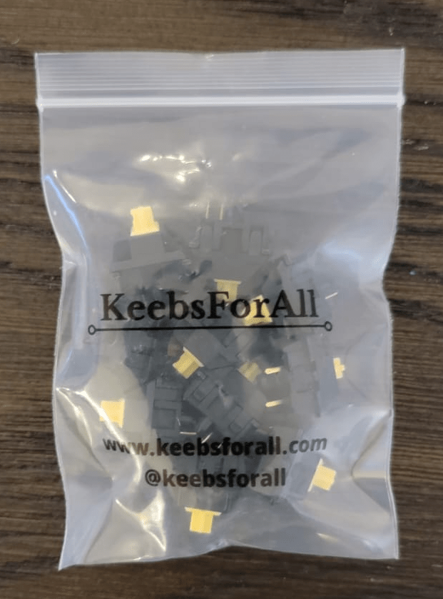 Gateron Silent Yellow 10 switches in a bag