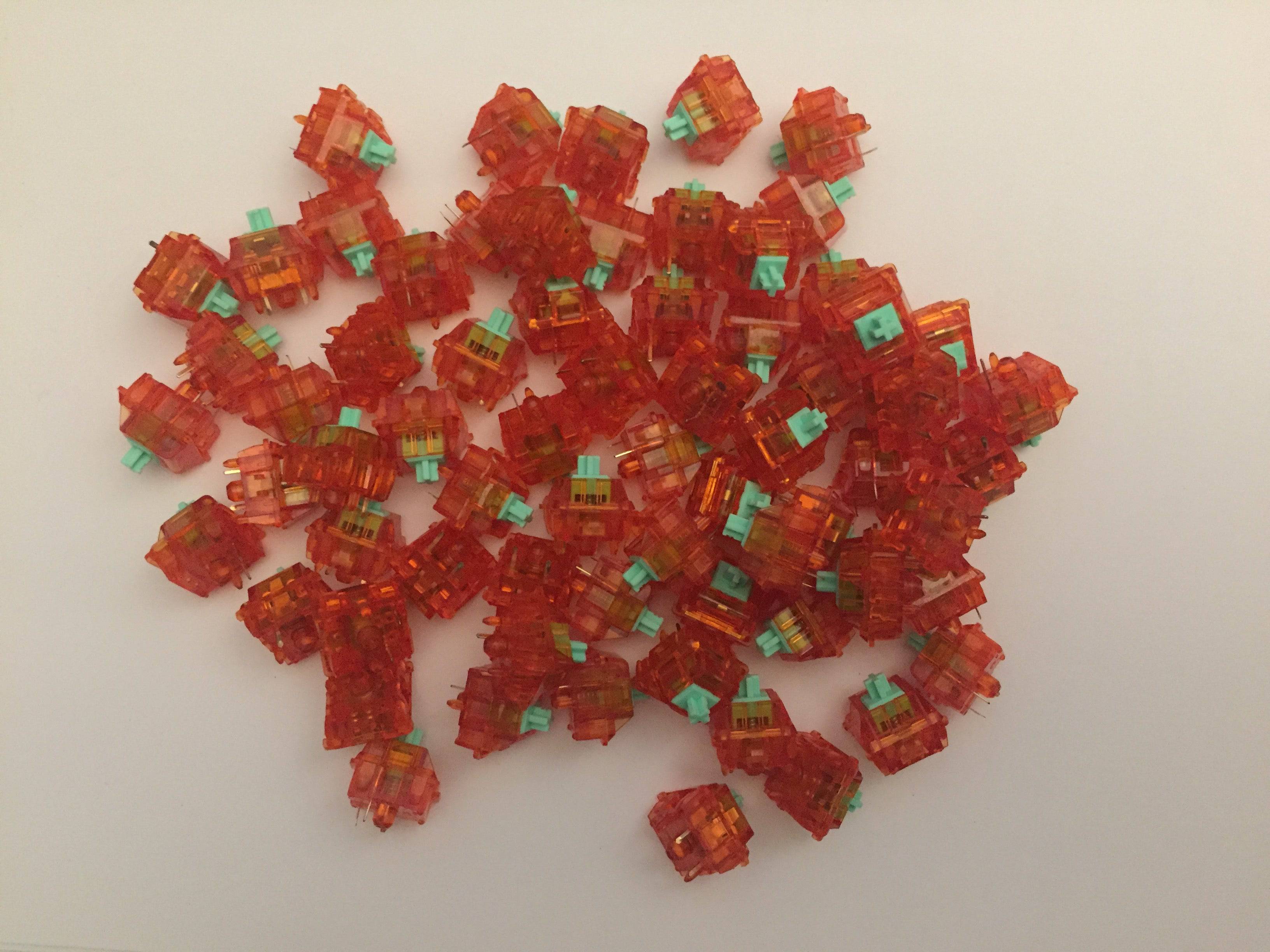 [KFA MARKETPLACE] 70 Lubed C³Equalz Tangerine v2 Switches (62g) - KeebsForAll