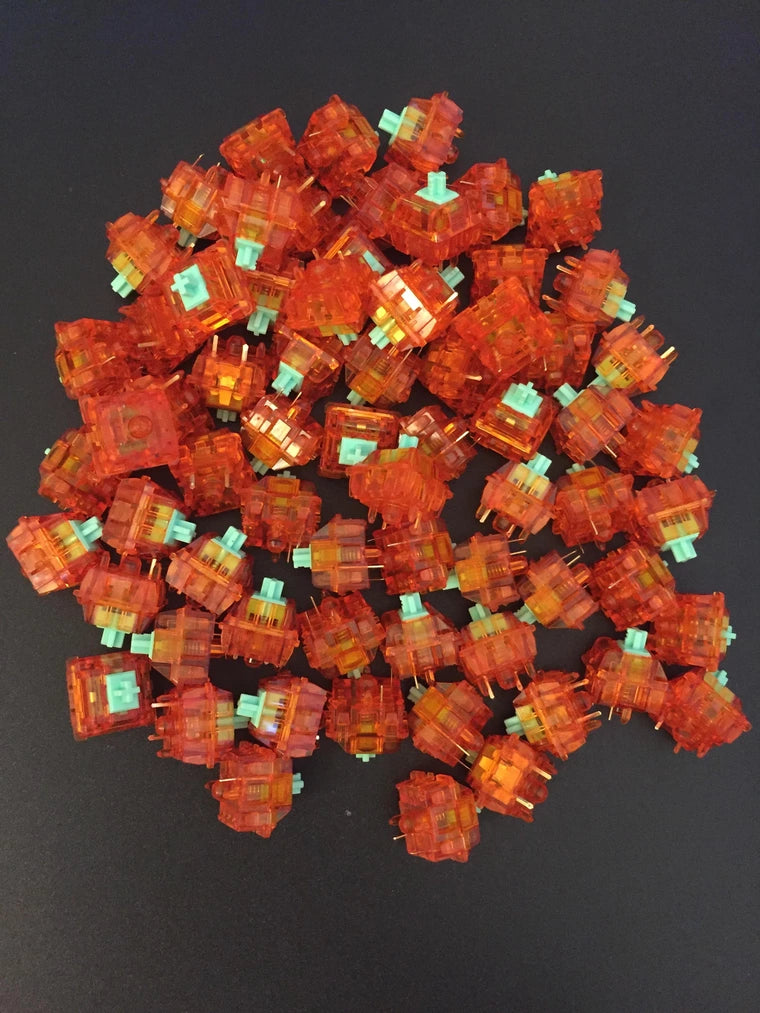 [KFA MARKETPLACE] 70 Lubed C³Equalz Tangerine v2 Switches (Light green 62g) - KeebsForAll