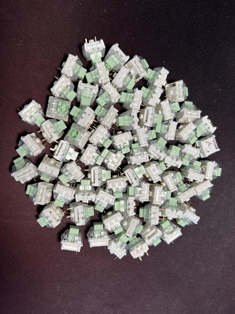 [KFA MARKETPLACE] 70 Lubed Box Jade Clicky Switches - KeebsForAll