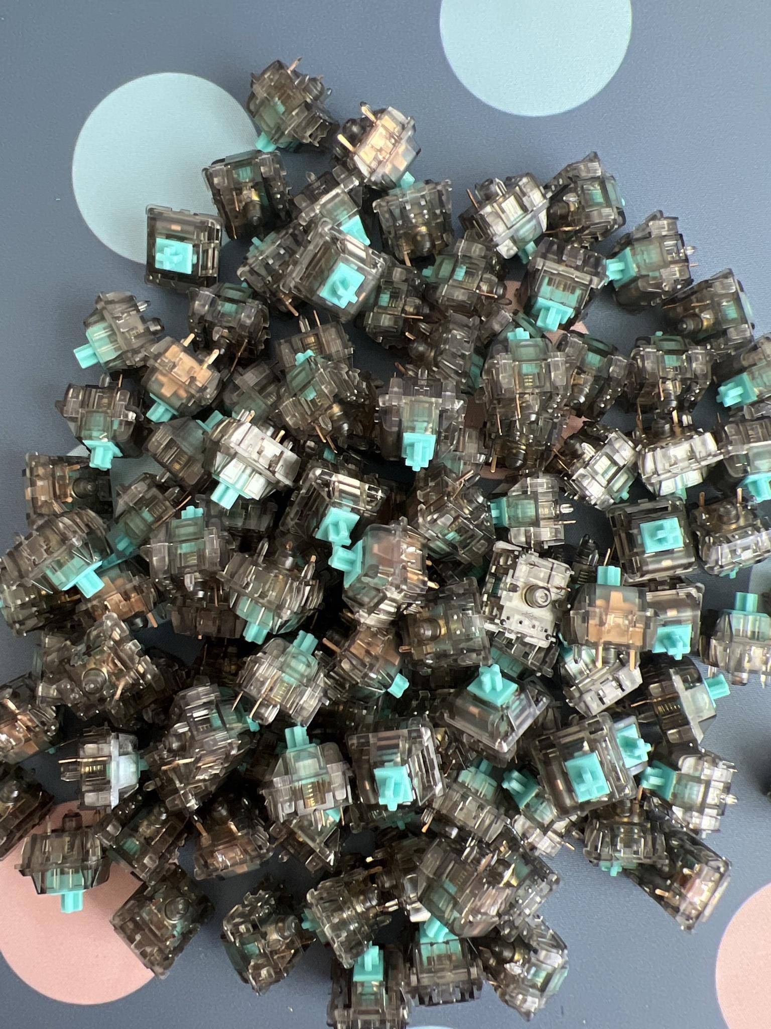 [KFA MARKETPLACE] 90 Durock L5 Linear Switches Teal (Smoke) 67g - KeebsForAll