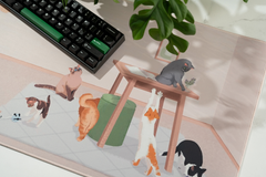 Close up of Cats Deskmat