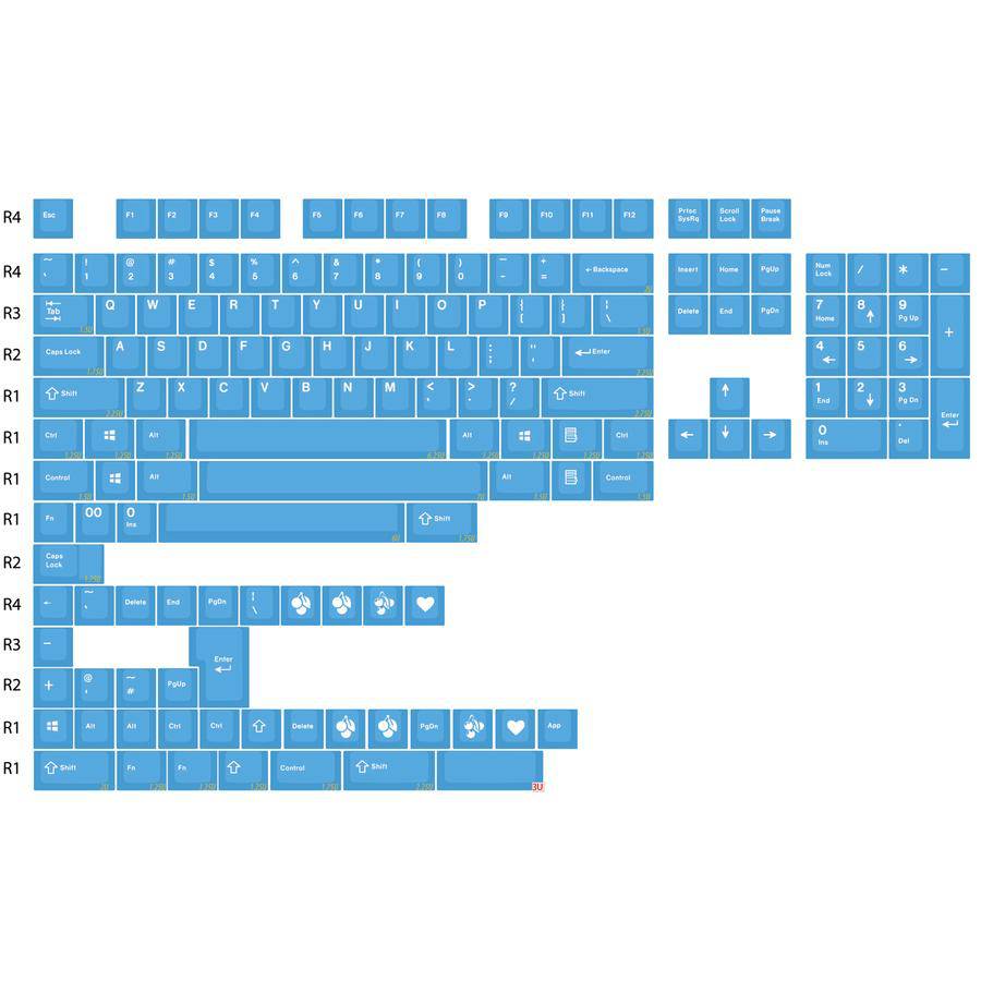 ePBT Blue Keyset layout
