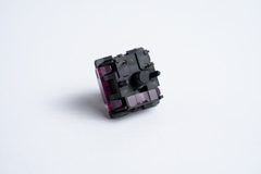 Close up of Durock Black Lotus Linear Switches