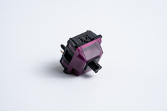 Detailed view of Durock Black Lotus Linear Switches