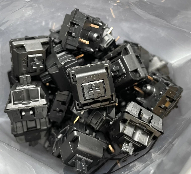 [KFA MARKETPLACE] Lubed, Filmed, Spring Swapped Jwick Black Linear Switches (90x) - KeebsForAll