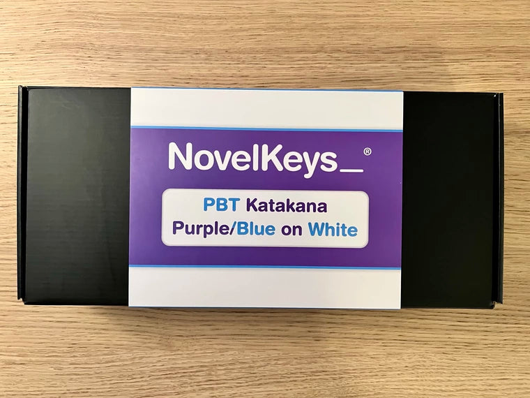 [KFA MARKETPLACE] NovelKeys PBT Katakana Purple/Blue on White (Cherry PBoW) - KeebsForAll