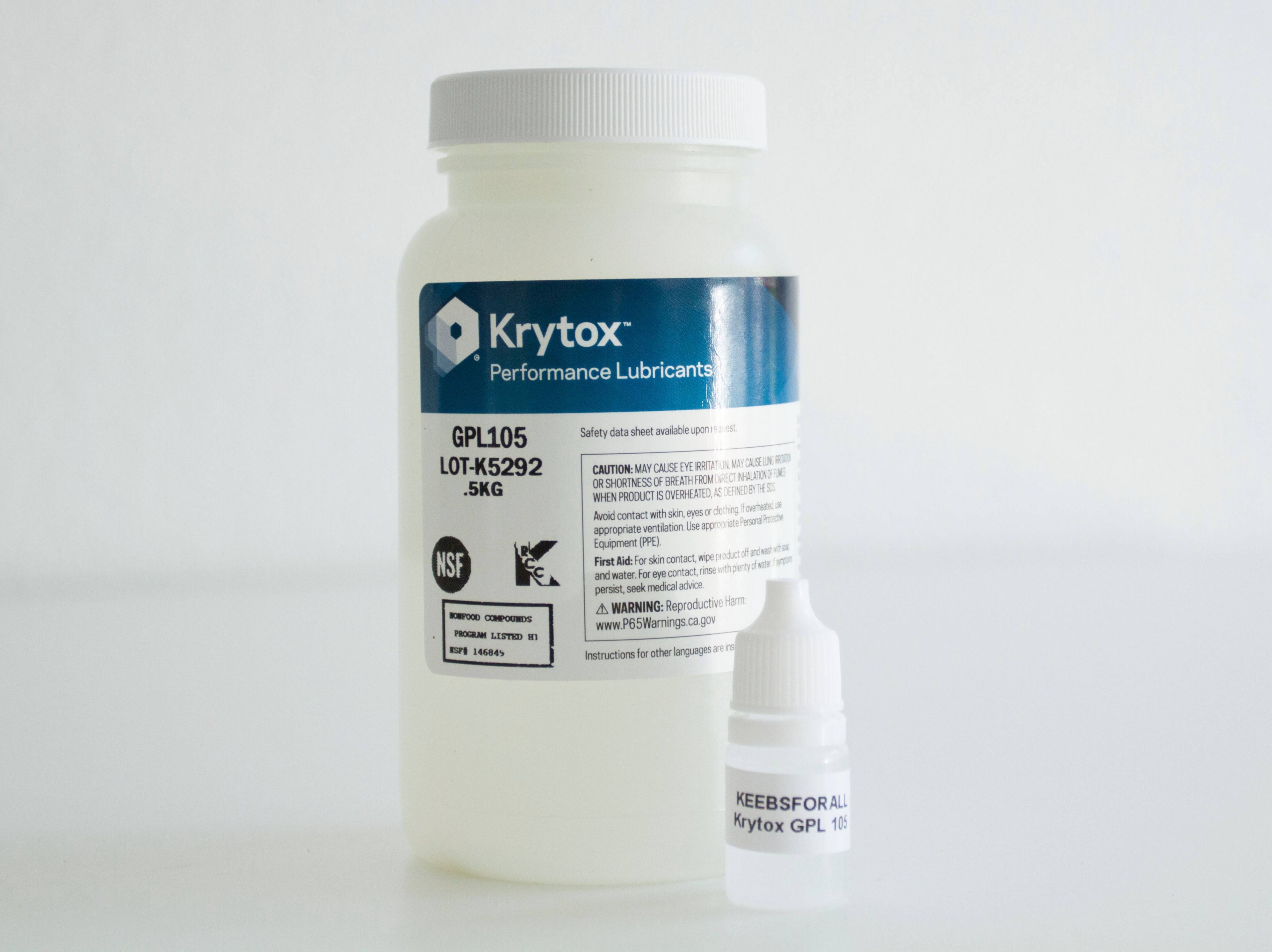 Krytox GPL 105 is an oily lube that is perfect for bag/tub lubing springs.