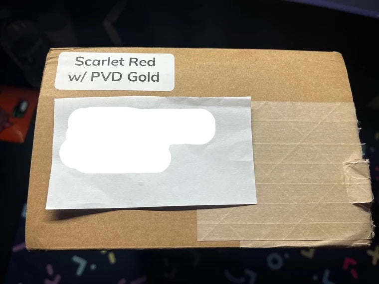 [KFA MARKETPLACE] Zoom65 EE Scarlet Red W. PVD Gold - KeebsForAll