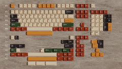 Detailed view of Autumn Leaves PBT Keycaps for Mechanical Keyboards