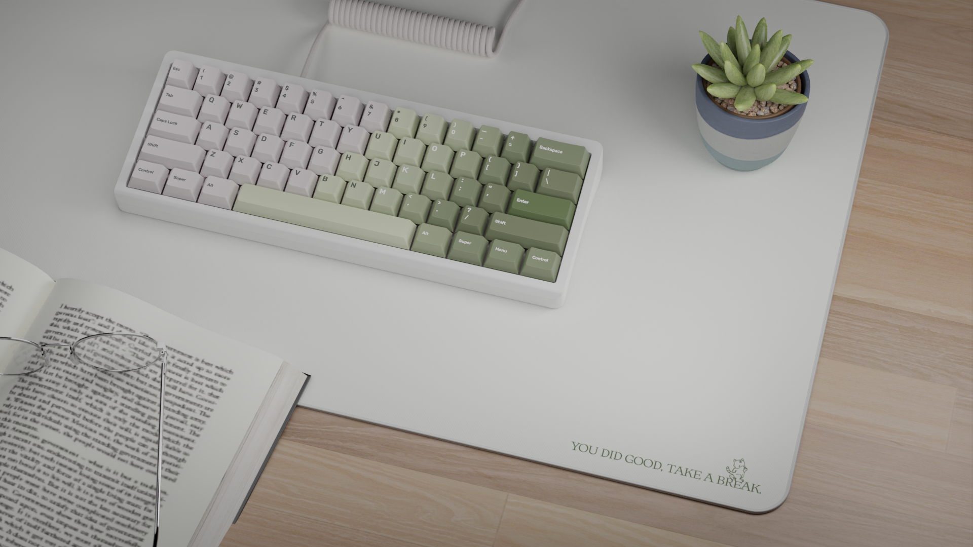 Keebsforall x Bubby Studio Moss Deskmat