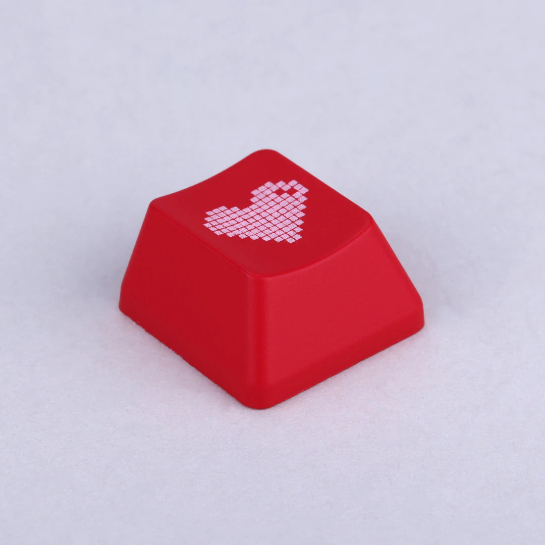 Close up of OEM BACKLIT LOVE ARTISAN KEYCAPS
