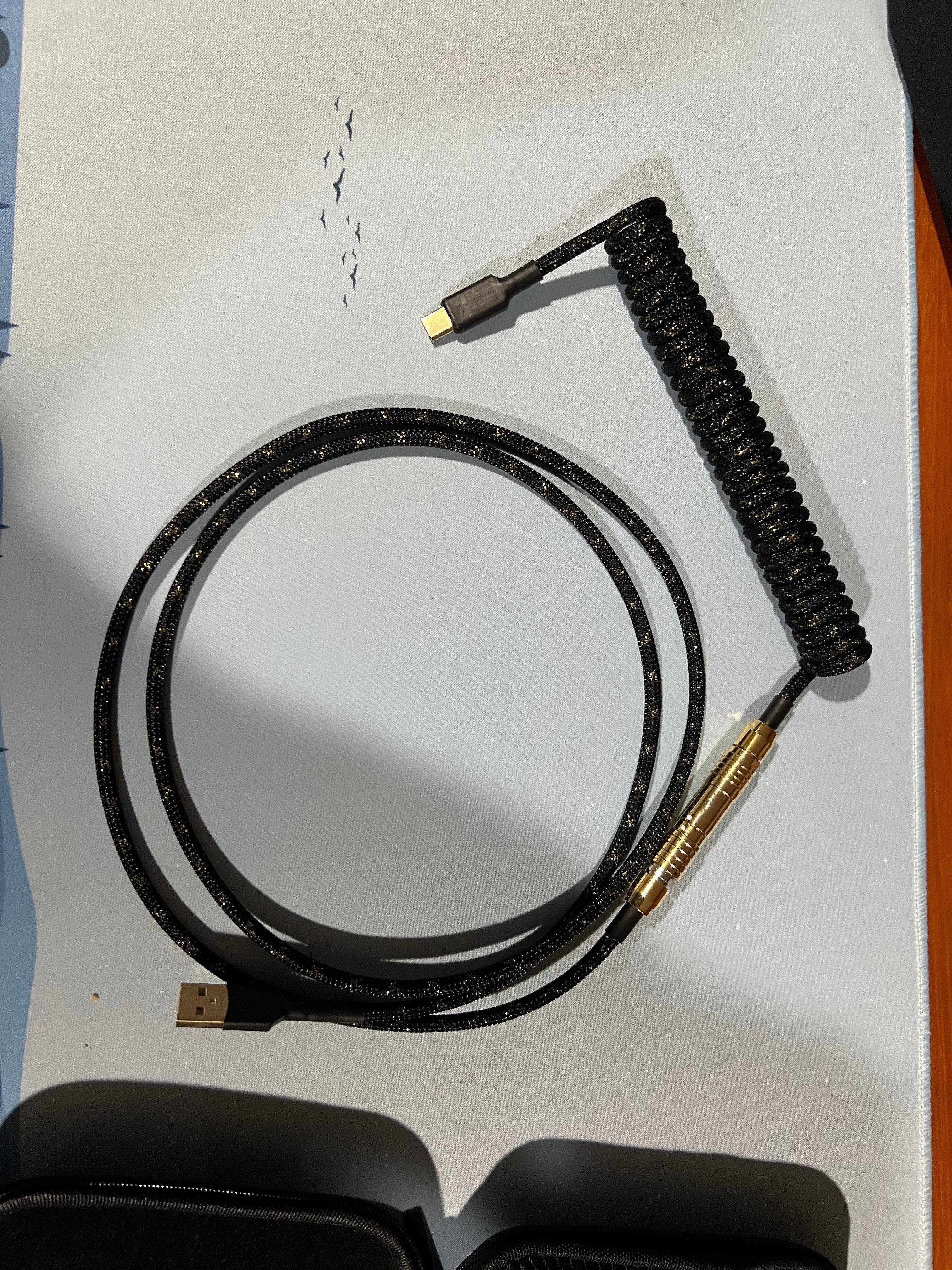 [KFA MARKETPLACE] Mech cables Black & Gold X Premium Push-Pull Cable - KeebsForAll