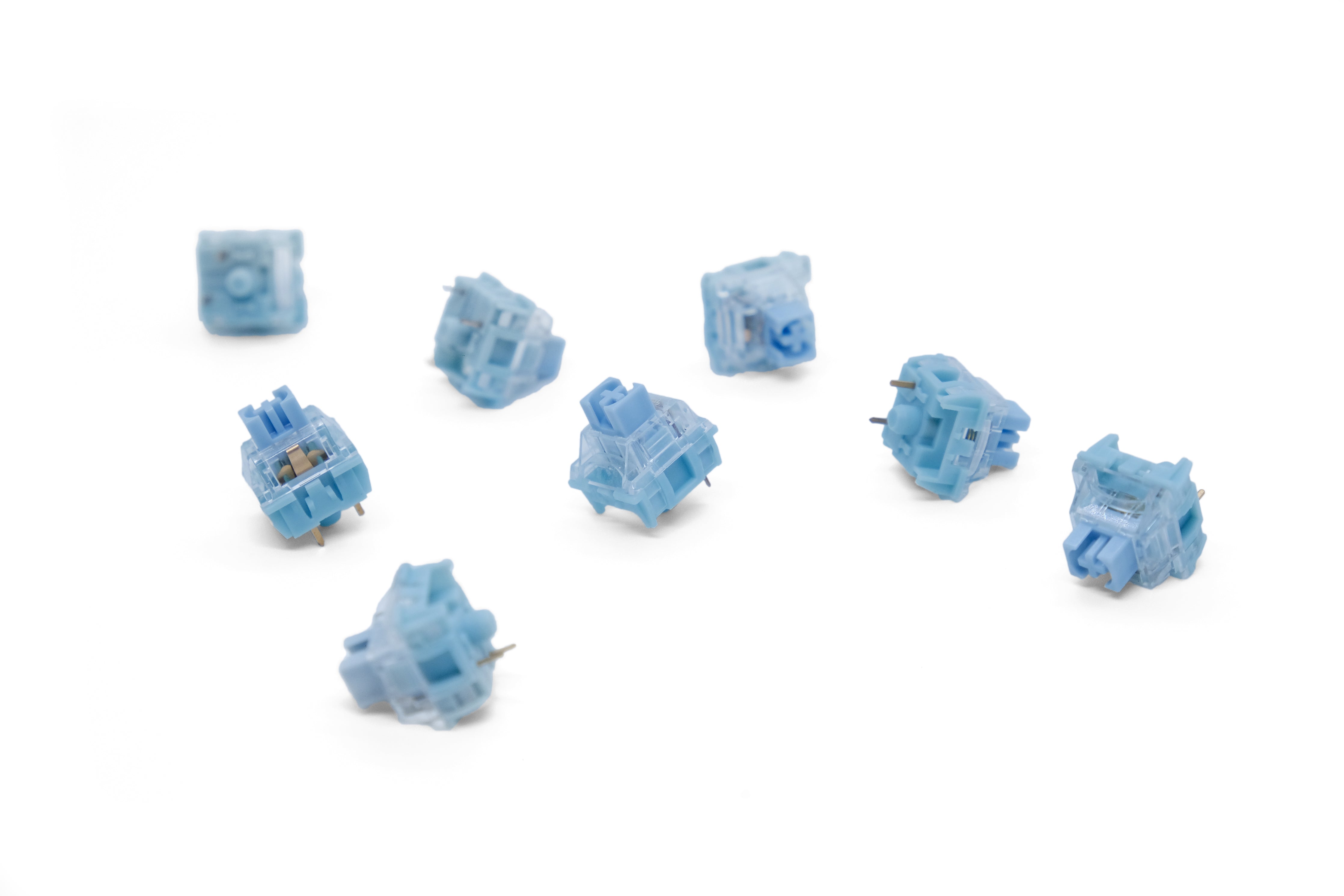 Group of TTC Bluish White Tactile Switches