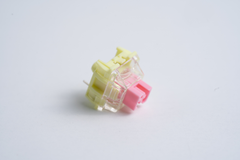 Detailed view of TTC Gold Pink Linear Switches