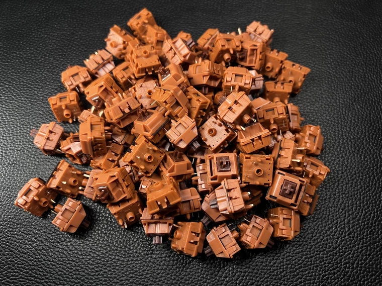 [KFA MARKETPLACE] Gateron Golden Brown Cap Switches (x90; L/F) - KeebsForAll