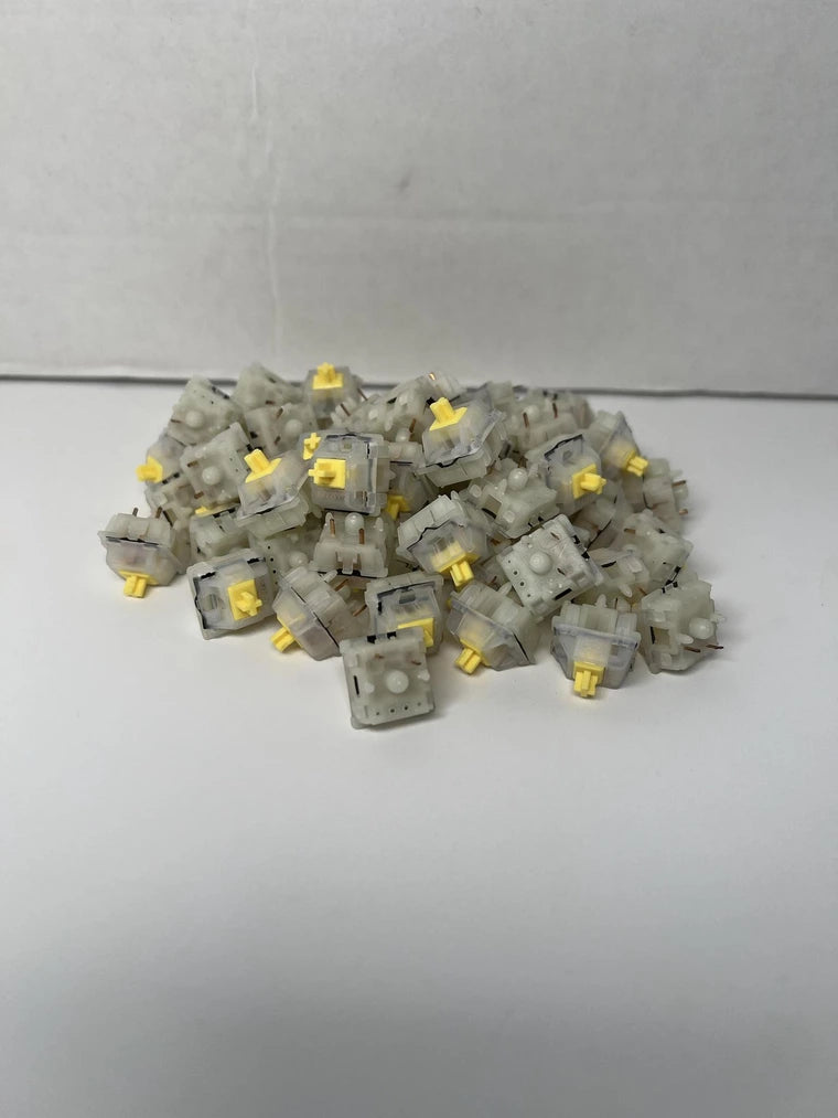 [KFA MARKETPLACE] 62x Lubed and Filmed Gateron Milky Yellow - KeebsForAll