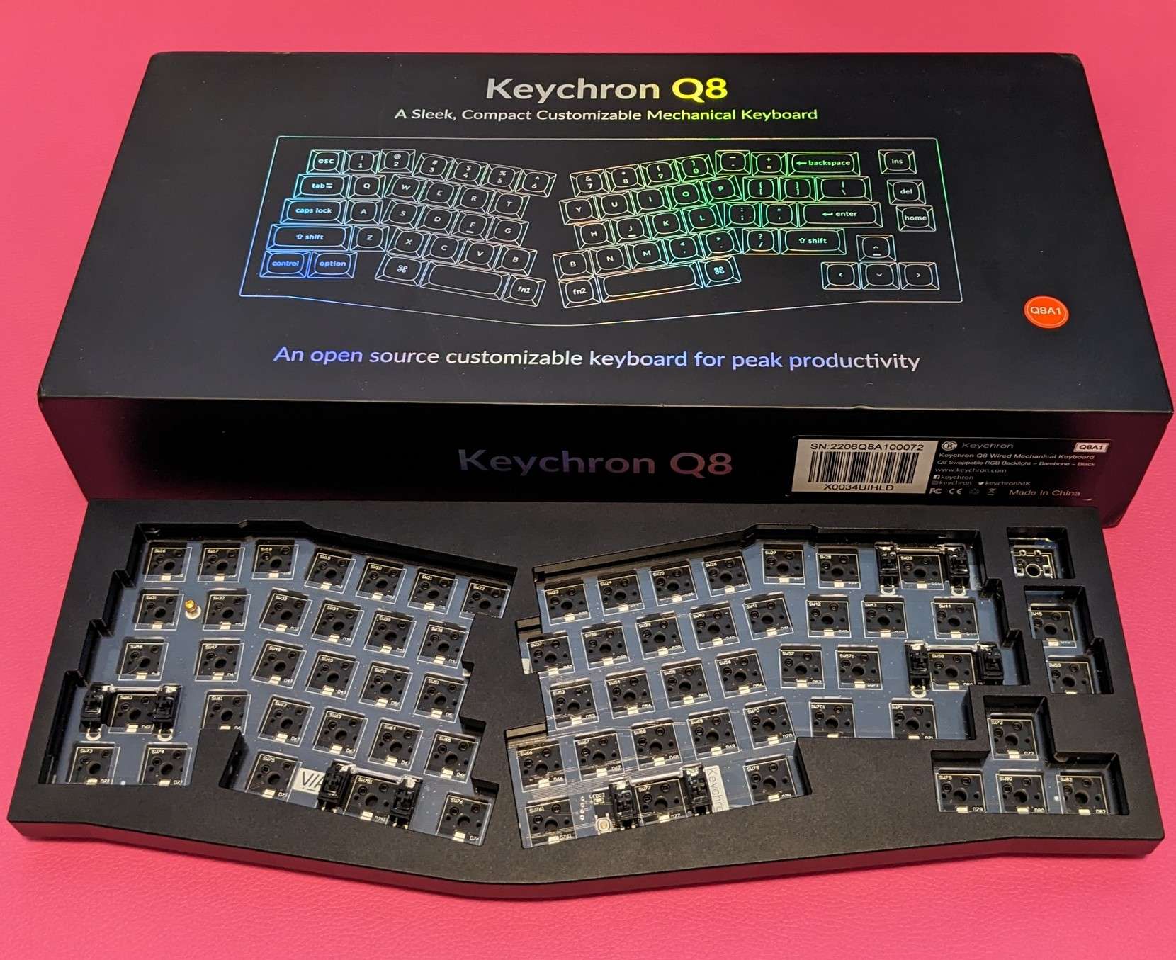 [KFA MARKETPLACE] Keychron Q8 Barebones Kit (With accessories and extra plates) - KeebsForAll