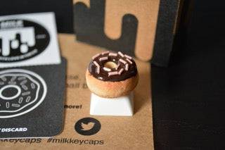 [KFA MARKETPLACE] Milky Keycaps - Chocolate & Strawberry Donut - KeebsForAll