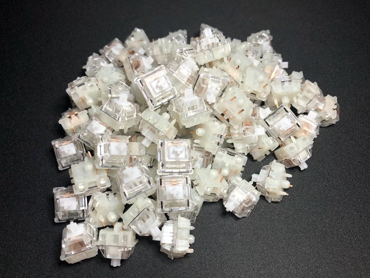 [KFA MARKETPLACE] Jwick White Linear Switches (100x; Lubed and Filmed) - KeebsForAll