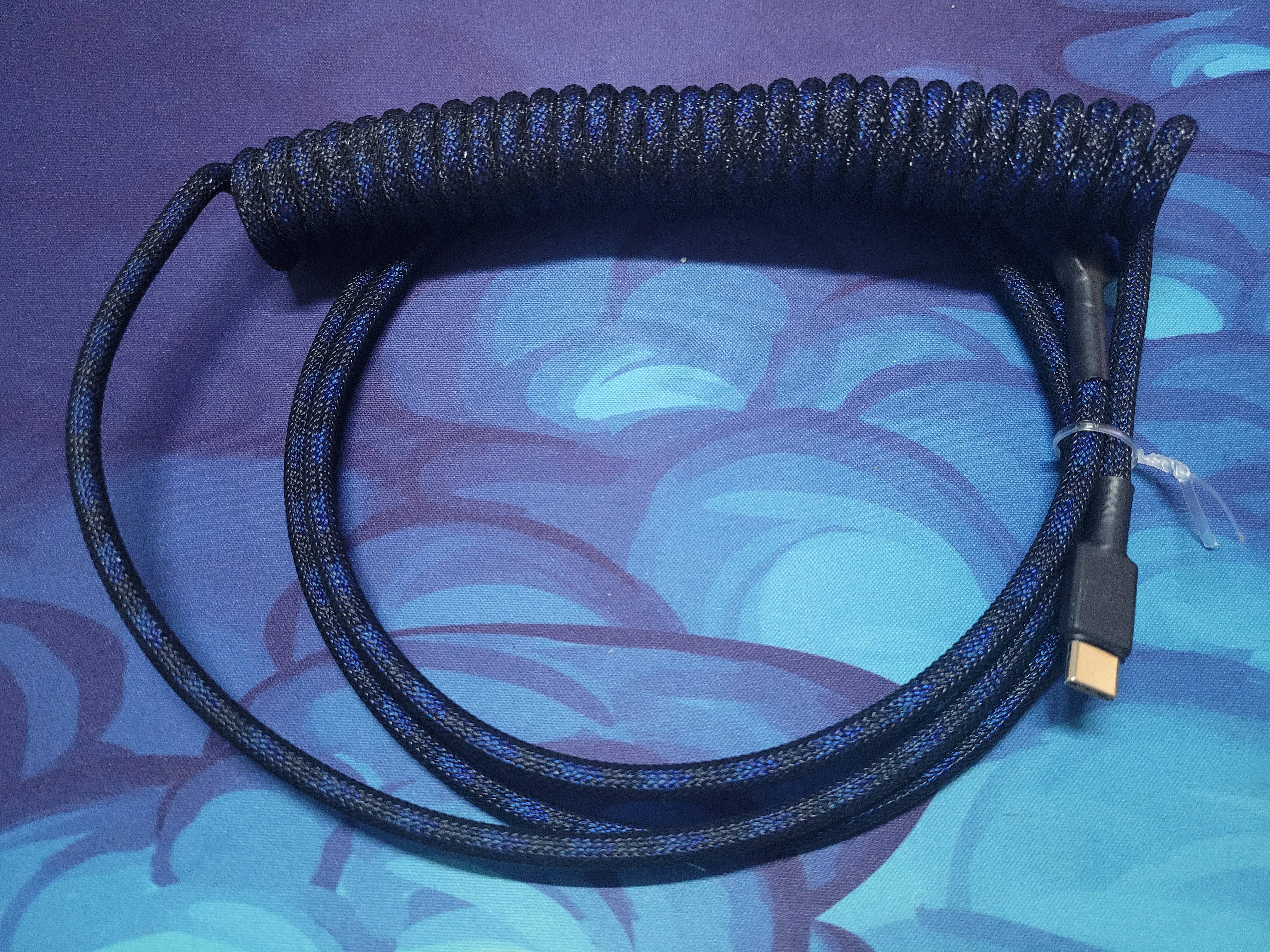 [KFA MARKETPLACE] Custom Coiled Cable Blue/Black - KeebsForAll