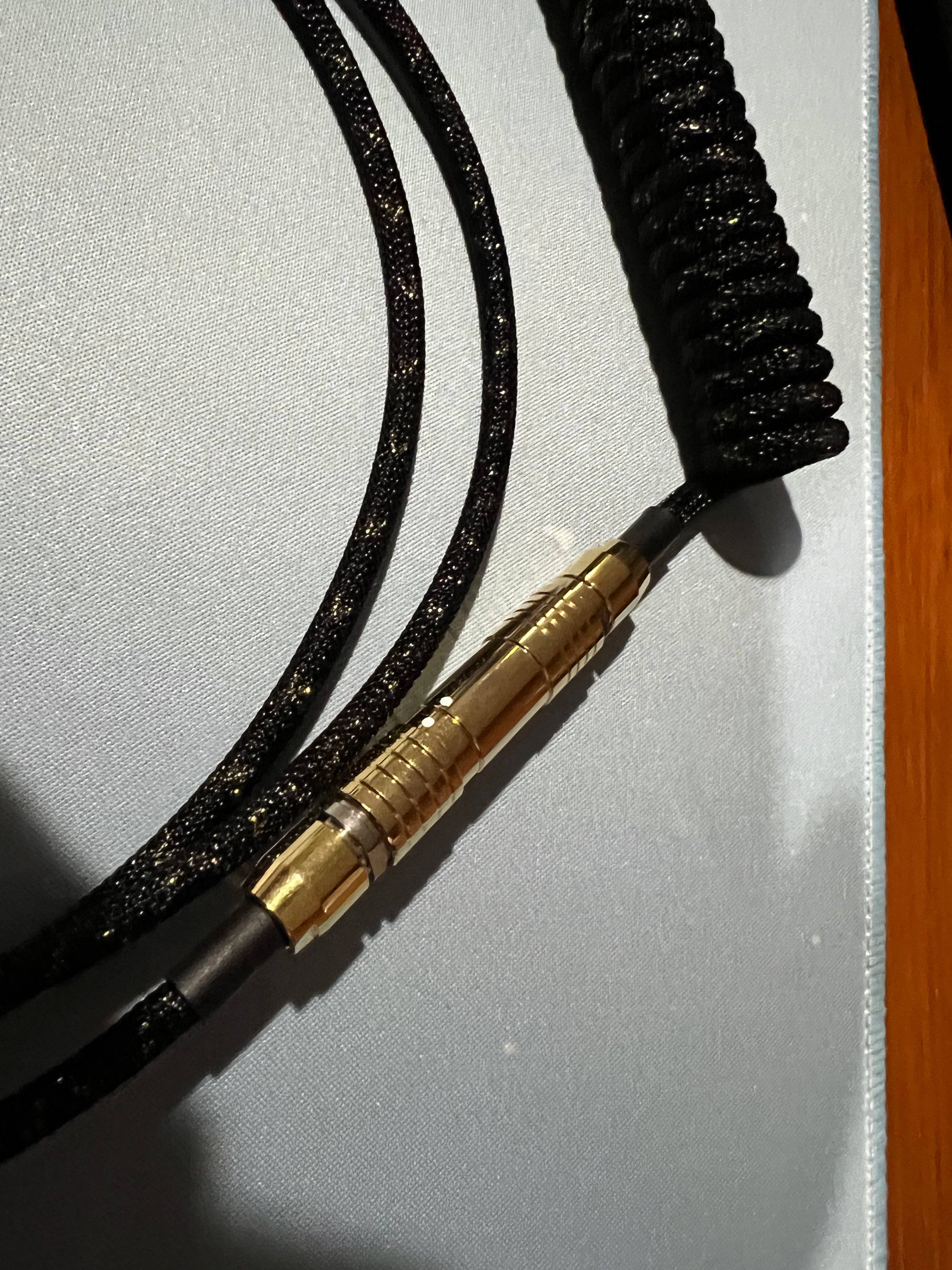 [KFA MARKETPLACE] Mech cables Black & Gold X Premium Push-Pull Cable - KeebsForAll