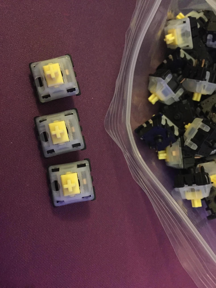 [KFA MARKETPLACE] x68 Lubed and Filmed Gateron Milky Yellow Switches - KeebsForAll