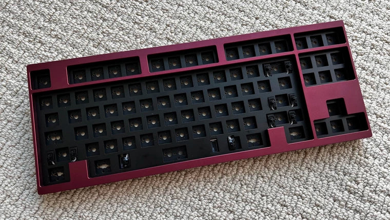 [KFA MARKETPLACE] Maker Scarlet WKL in Burgundy (B Stock, Used, Full Kit w/ extra HS PCB) - KeebsForAll