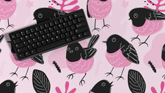 Pink Robin Deskmats - Alternate Angle