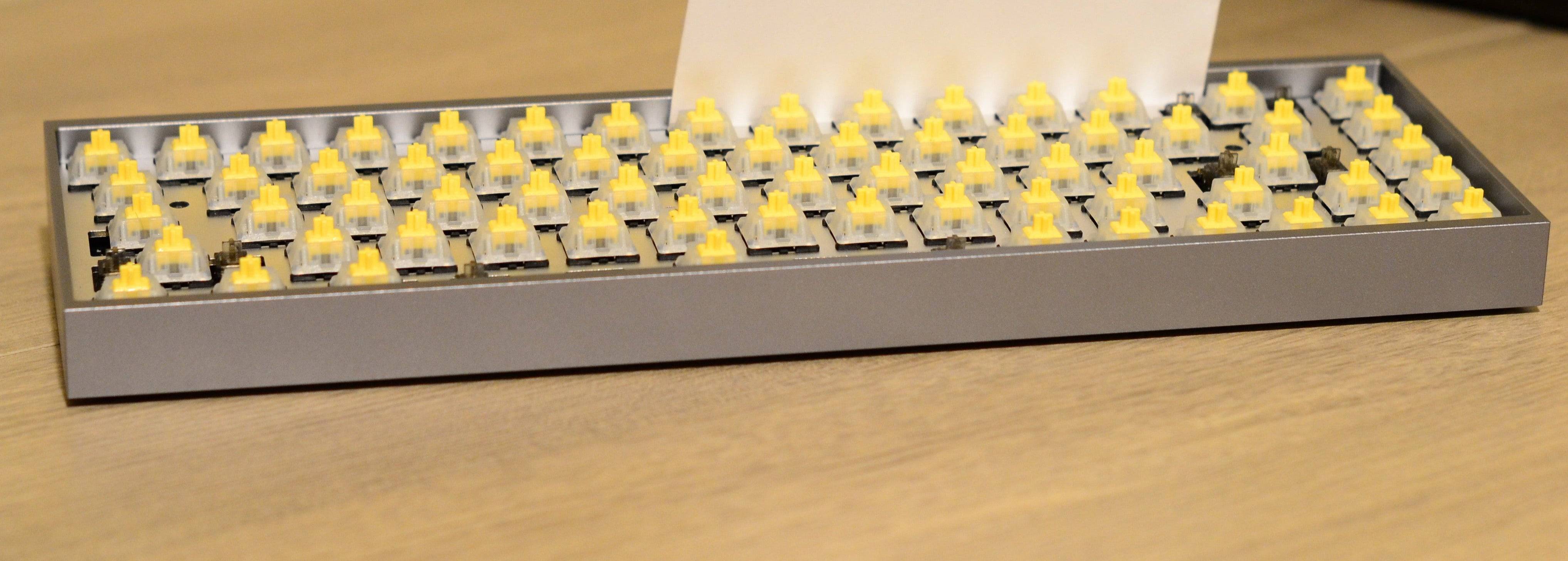[KFA MARKETPLACE] Built Tofu 65 w/ Lubed and Filmed Gateron Yellows (no keycaps) - KeebsForAll