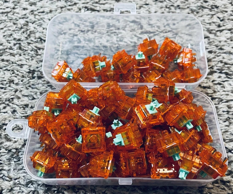 [KFA MARKETPLACE] 69 Lubed&Filmed Tangerine Switches (62g) - KeebsForAll